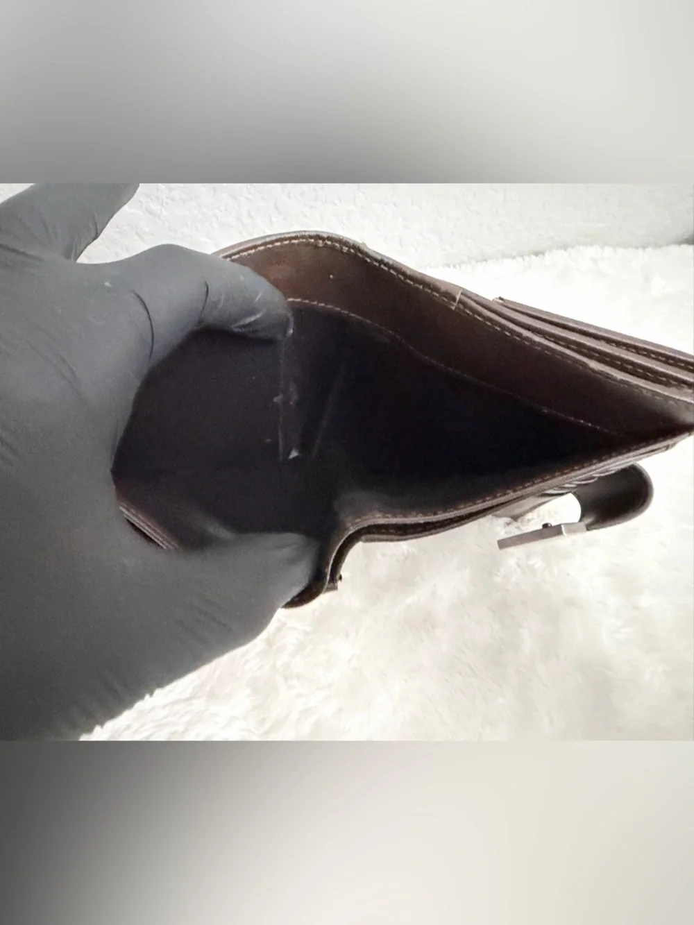 Gucci Brown Beige GG Canvas Bifold Wallet - Picture 6 of 13